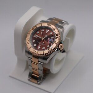 Chocolate Yacht Master Seiko Mod – Rose Gold Two Tone | Chocolate Dial |